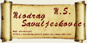 Miodrag Savuljesković vizit kartica